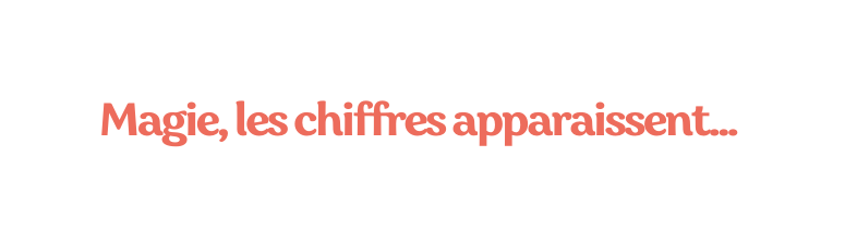 Magie les chiffres apparaissent