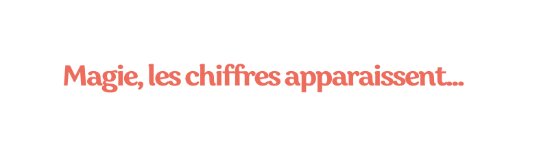 Magie les chiffres apparaissent